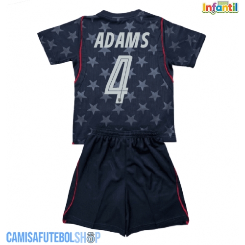 Camisa de time de futebol Estados Unidos Tyler Adams #4 Replicas 2º Equipamento Infantil Mundo 2026 Manga Curta (+ Calças curtas)